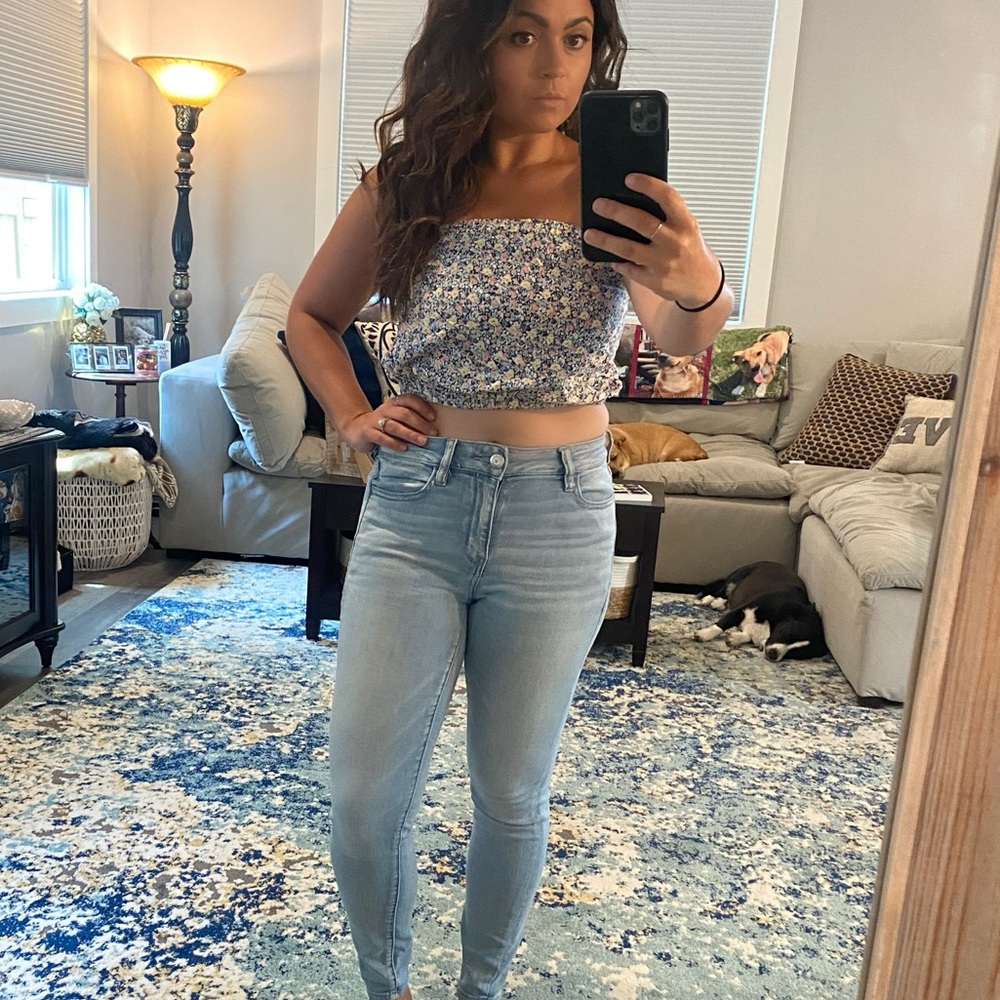 Cute Colorful Strapless Crop Top | Never Worn